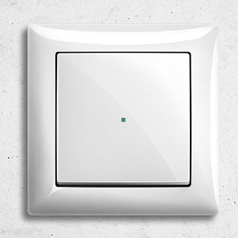Interrupteur pour installation domotique - Busch-balance® SI - ABB Home and Building Automation - bouton poussoir / en saillie / double