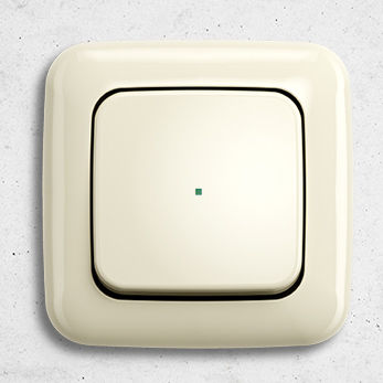 Interrupteur pour installation domotique - Busch-Duro 2000® SI - ABB Home and Building Automation - bouton poussoir / en saillie / double