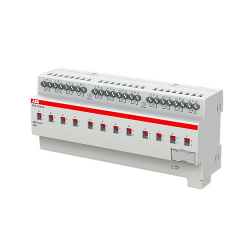 Actionneur de commutation KNX - SA/S12.10.2.2 - ABB Home and Building Automation - sur rail DIN / résidentiel / d'intérieur