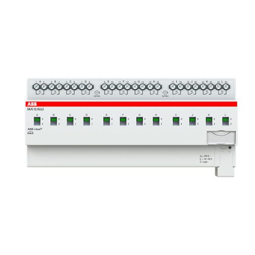 Actionneur de commutation KNX - SA/S12.16.5.2 - ABB Home and Building Automation - sur rail DIN / résidentiel / d'intérieur