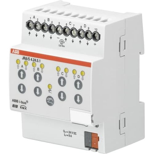Actionneur de store volet roulant - JRA/S4.24.5.1 - ABB Home and Building Automation - KNX / résidentiel / sur rail DIN