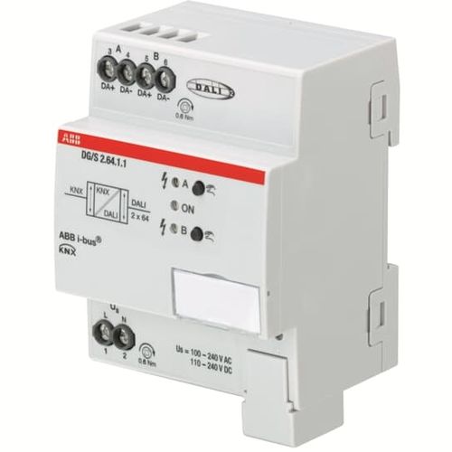 Module d'interface passerelle - DG/S2.64.1.1 - ABB Home and Building Automation - sur rail DIN / pour installation domotique / KNX
