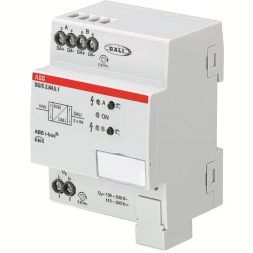 Module d'interface passerelle - DG/S2.64.5.1 - ABB Home and Building Automation - sur rail DIN / pour installation domotique / KNX