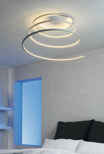 Plafonnier design original - HELIX: 307 800 09 - ESCALE Möbel & Leuchten - en aluminium / à LED / dimmable