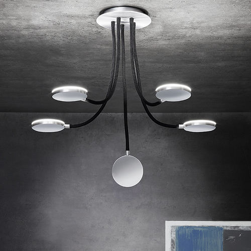 Plafonnier contemporain - 9925 - Holtkötter Leuchten - en aluminium brossé / à LED / dimmable