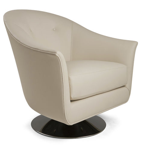 Fauteuil contemporain - 60-0441 - Christopher Guy - en tissu / couleur personnalisable / piètement central