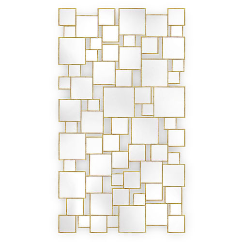 Miroir mural - CARR&Eacute;E - Christopher Guy - design original / rectangulaire / en bois doré à la feuille d'or