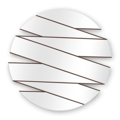 Miroir mural - 50-2899 EST-OUEST - Christopher Guy - contemporain / rond / en bois de feuillus