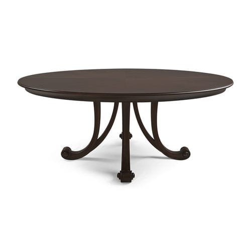 Table à manger classique - 76-0170 ROBUCHON - Christopher Guy - en placage de bois / avec piètement en acajou / ronde