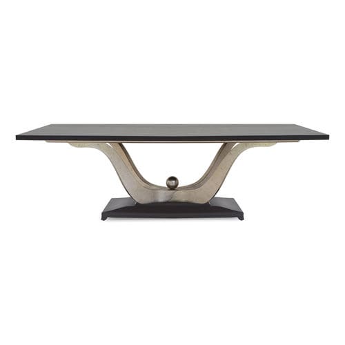 Table à manger classique - 76-0026 FONTAINE - Christopher Guy - en placage de bois / avec piètement en acajou / rectangulaire