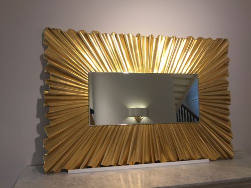 Miroir mural - RUFFLE - Christopher Guy - contemporain / rectangulaire / en bois doré à la feuille d'or