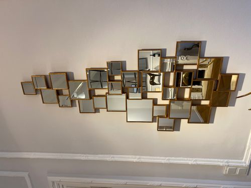 Miroir mural - CUBIC - Christopher Guy - Art Déco / en bois de feuillus / doré