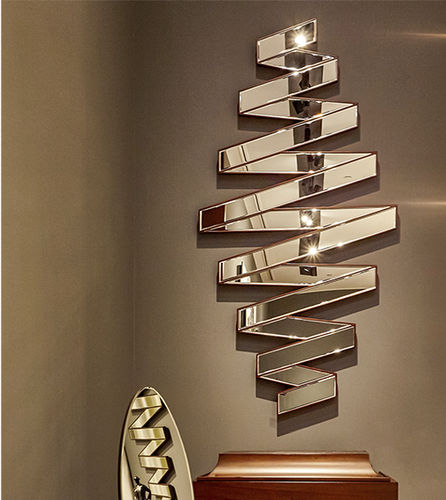 Miroir mural - Banderolle  - Christopher Guy - contemporain / en bois / couleur personnalisable