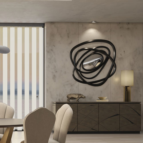 Miroir mural - ORBIT - Christopher Guy - contemporain / en bois massif / doré