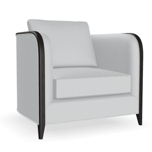 Fauteuil contemporain - RUHLMANN - Christopher Guy - en tissu / en acajou / blanc