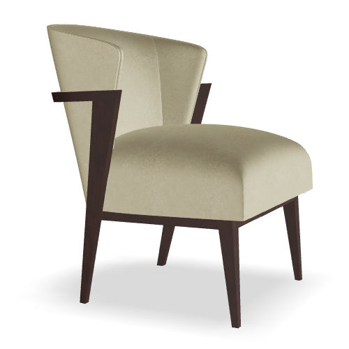 Chaise de salle à manger contemporaine - JOURDAIN - Christopher Guy - d'intérieur / en tissu / avec piètement en acajou