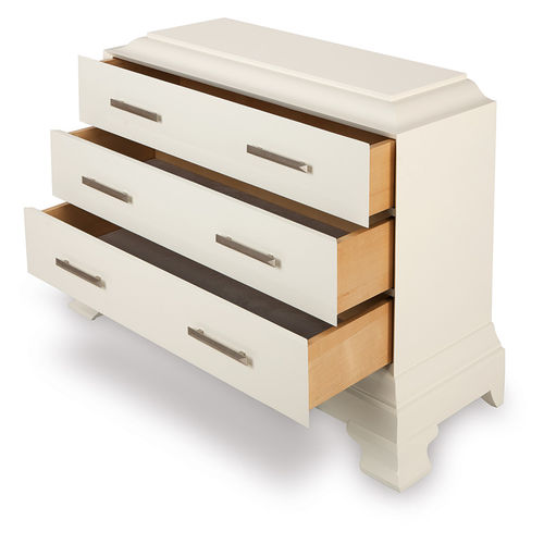 Commode classique - 85-0039 IN VOGUE - Christopher Guy - en acajou / 3 tiroirs / noire
