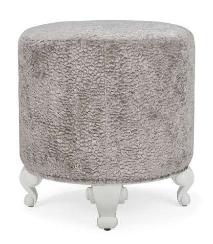 Tabouret classique - 60-0093 VOLUTE  - Christopher Guy - en teck / en velours / en satin