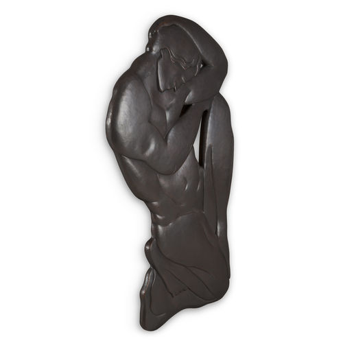 Sculpture en cuivre - 46-0466 PENSEUR  - Christopher Guy - murale