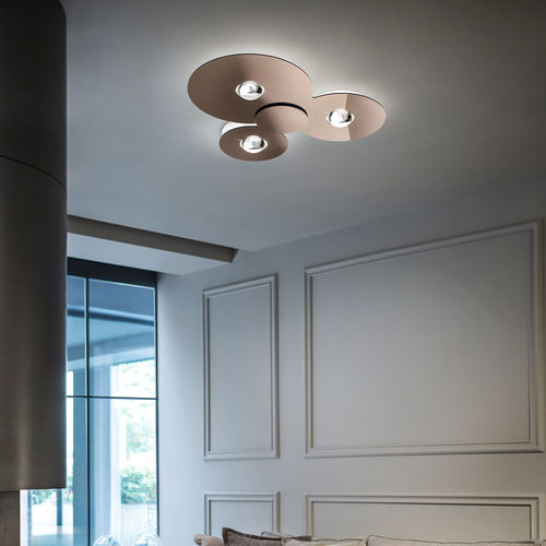 Plafonnier contemporain - BUGIA - LODES - rond / en métal / en Plexiglas®