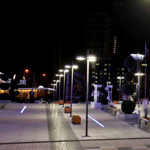 Lampadaire urbain - BOW-TRIO - Arlight Aydinlatma A.Ş. - contemporain / en aluminium / avec diffuseur en verre trempé