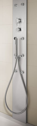 Colonne de douche thermostatique - THASOS: 5790 - HOESCH - en inox / murale / contemporaine
