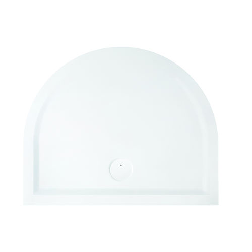 Receveur de douche en forme de D - MUNA: 4198xA - HOESCH - à encastrer / extra plat / en fonte minérale