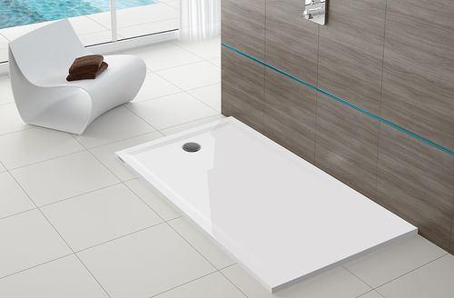 Receveur de douche rectangulaire - MUNA: 4240xA - HOESCH - à poser / extra plat / en fonte