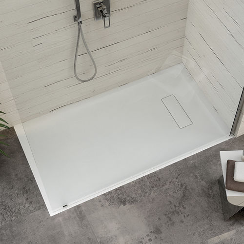 Receveur de douche rectangulaire - SOLA: 4349XA - HOESCH - à poser / en fonte / à accessibilité universelle