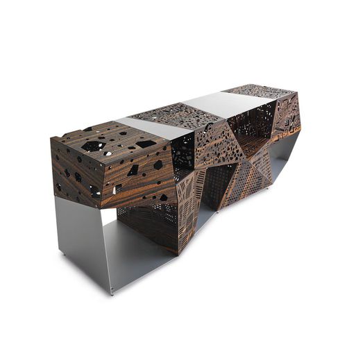 Buffet design original - RIDDLED - CASAMANIA HORM - aluminium / en aluminium peint / en bois