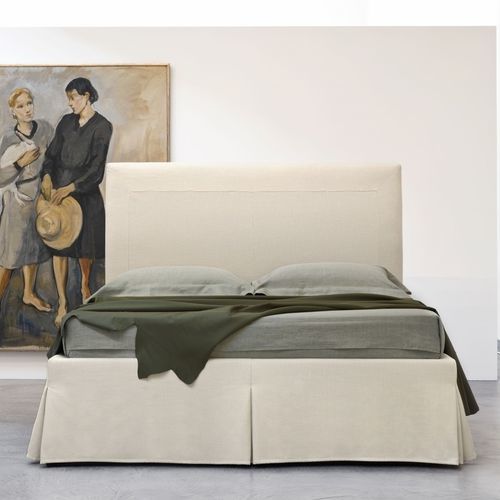 Lit double - SARDEGNA - CASAMANIA HORM - contemporain / tapissé / avec tête de lit tapissée