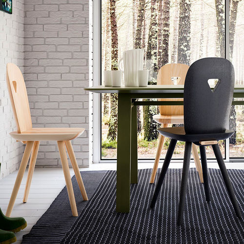 Chaise contemporaine - LA DINA - CASAMANIA HORM - d'intérieur / en frêne / avec piètement en frêne