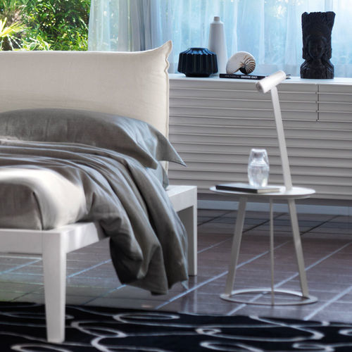Table d'appoint contemporaine - ALBINO TORCIA - CASAMANIA HORM - en métal / en noyer / en MDF laqué