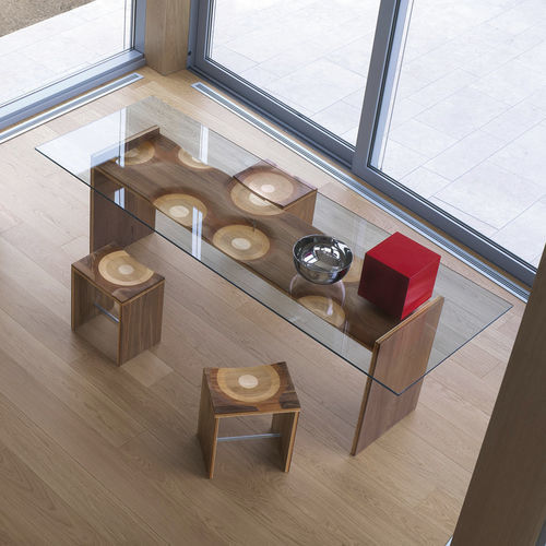 Tabouret contemporain - RIPPLES  - CASAMANIA HORM - en chêne / en frêne / en noyer
