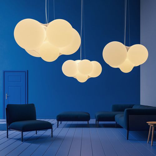 Suspension - CLOUDY - AXO Light - en aluminium / en acier / en tissu