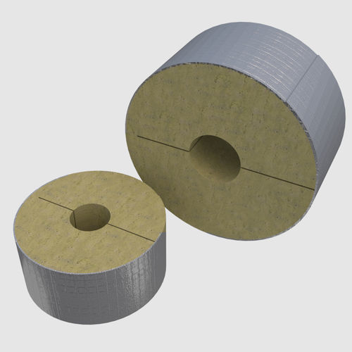 Isolant thermo-acoustique - ROCKLAP H&V - ROCKWOOL - en laine de roche / en tube / pour canalisations