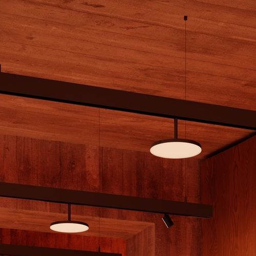 Éclairage sur rail à LED - NARA - Leds-C4 - rond / en aluminium / magasin de vente au détail