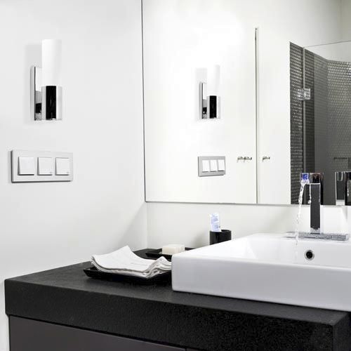 Applique murale contemporaine - DRESDE ON  - Leds-C4 - en acier / face en verre trempé / cylindrique