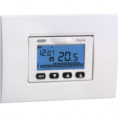 Thermostat électronique - DAFNE - VEMER - programmable / pour chauffage / encastrable au mur