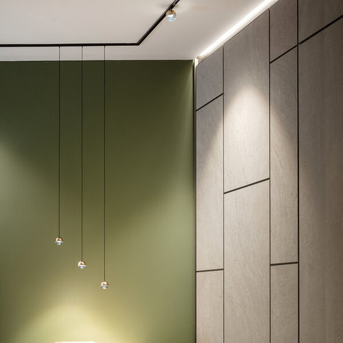 Éclairage sur rail à LED - NOBA - XAL - sphérique / en aluminium / en verre