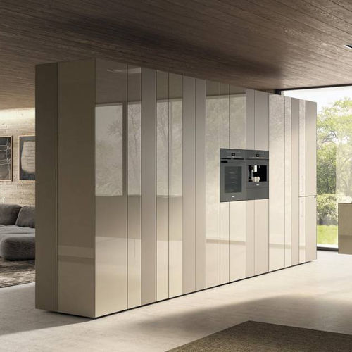 Armoire de rangement pour cuisine contemporain - N.O.W. - LAGO - en marbre / en verre / en bois laqué