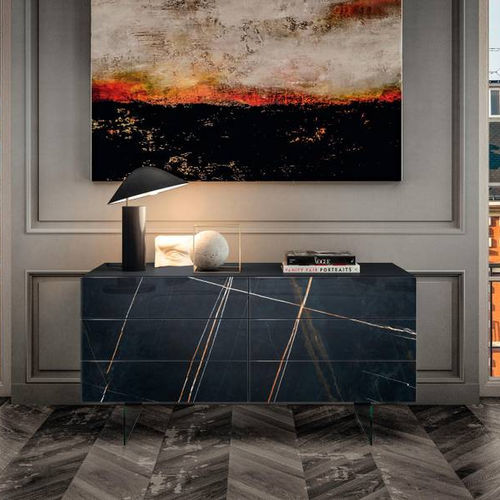 Commode murale - 36e8  - LAGO - contemporaine / en bois laqué / en aluminium
