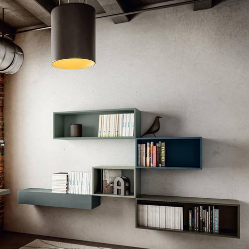 Meuble de rangement mural - 36e8  - LAGO - contemporain / en aluminium / multicolore