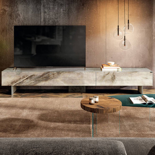 Meuble TV contemporain - Materia - LAGO - lowboard / en métal / bois