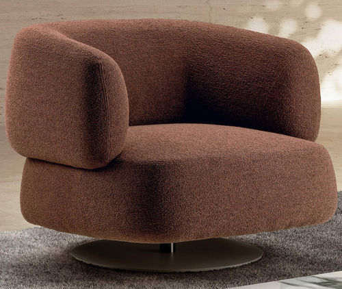 Fauteuil contemporain - Zeppelin - LAGO - en tissu / ergonomique / marron