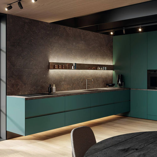 Cuisine contemporaine - 36e8 Cut - LAGO - en acier / en stratifié / en bois