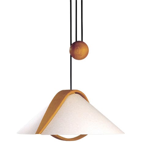Suspension - ARTA - DOMUS Licht zum Wohnen - en tissu / en bois / contemporaine