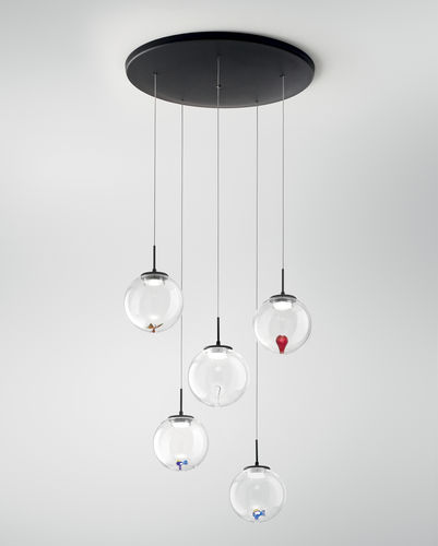 Suspension - ARIEL - Fabas Luce - en métal / en verre borosilicaté / contemporaine