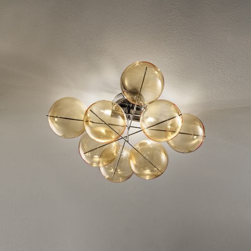 Plafonnier contemporain - ATOM - METAL LUX - sphérique / en verre / à LED