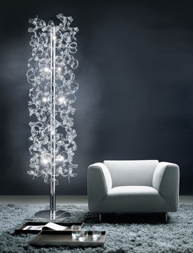 Lampe sur pied - ASTRO  - METAL LUX - en métal poli / en verre / contemporaine